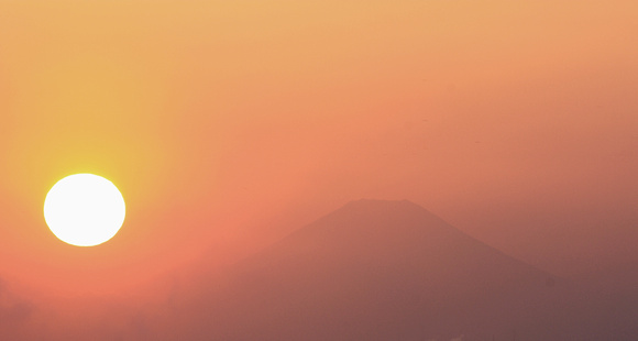 White Sun Over Mount Fuji